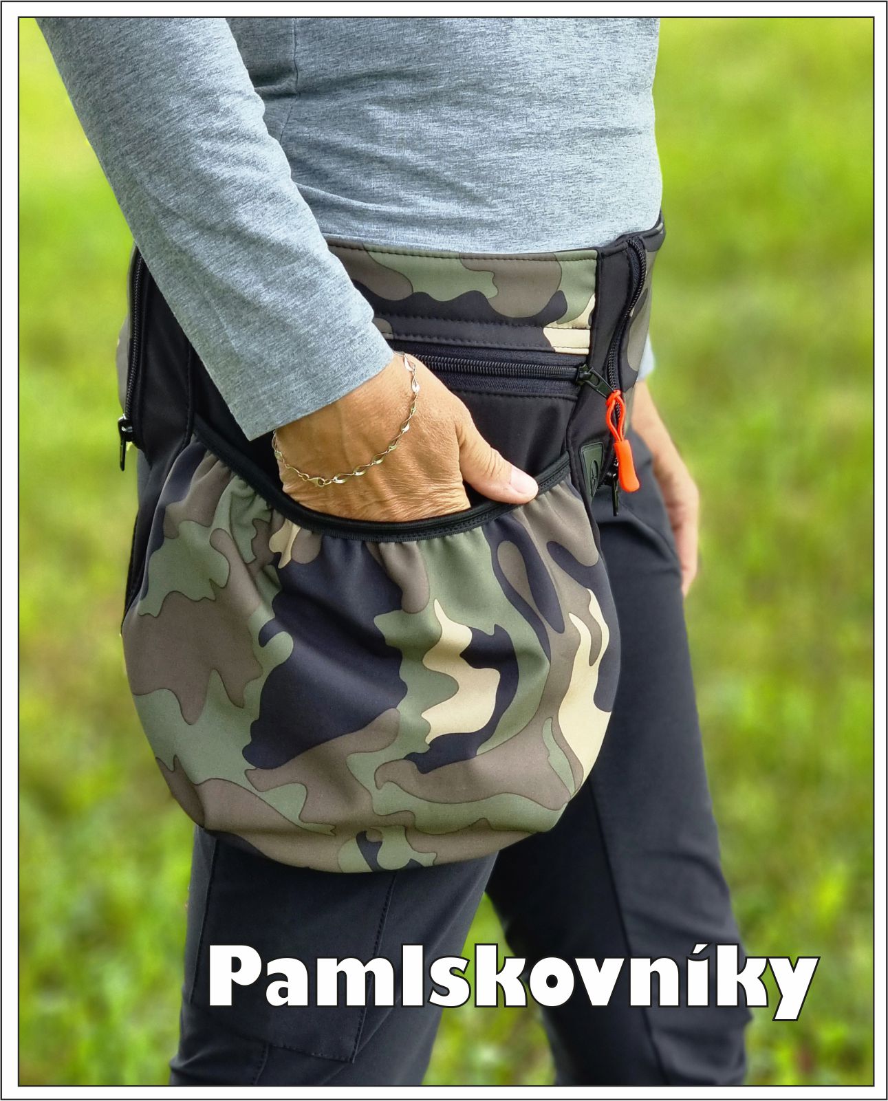 Výcvikové pamlskovníky, kabelky, sukně a kapsy